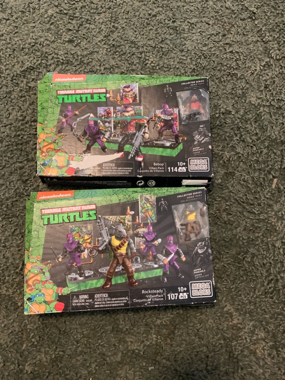 Teenage Mutant Ninja Turtles Villain Pack Action Figures - Green & Purple